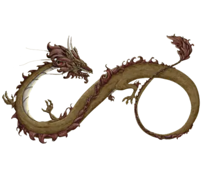Curved Dragon Design for Fantasy Themes