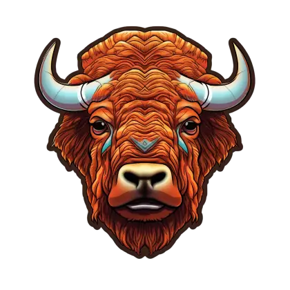 Buffalo Head Illustration