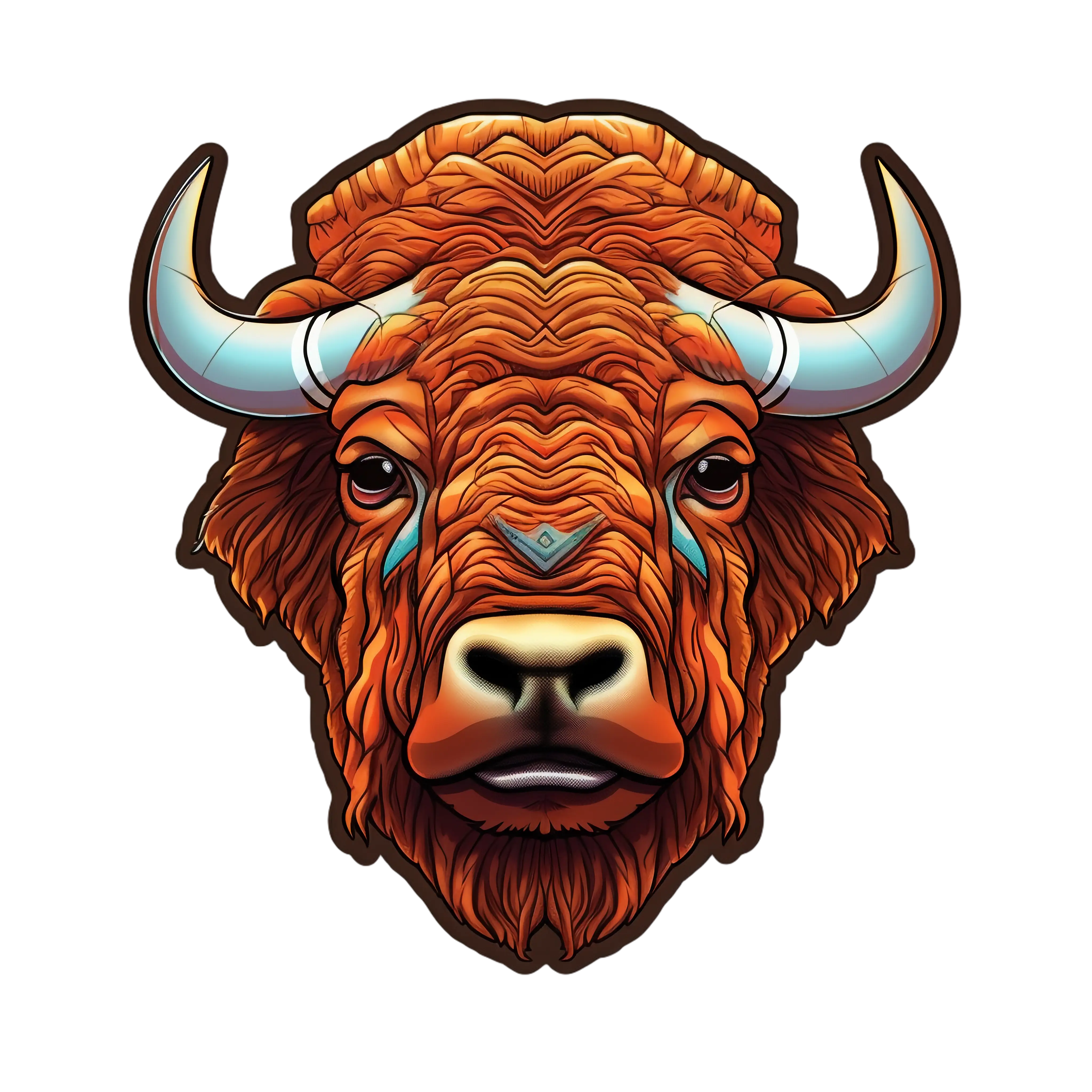 Buffalo Head Illustration