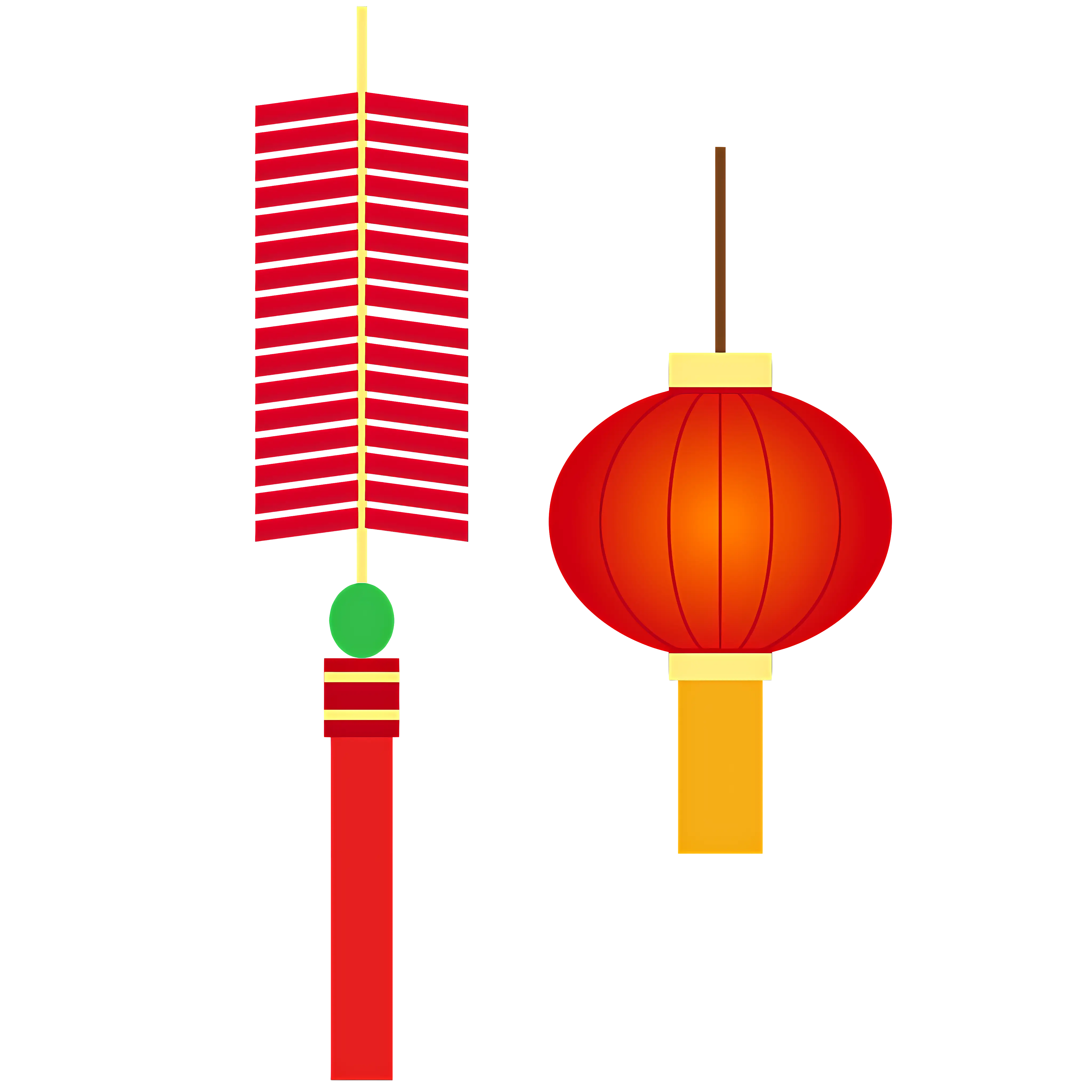 Traditional Chinese Lanterns and Firecracker Design