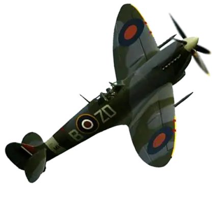 WWII Fighter Plane in Flight