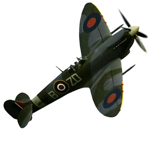 WWII Fighter Plane in Flight