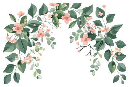 Flower Garland Arch Illustration