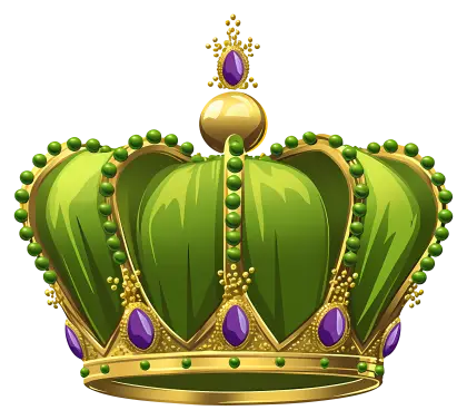 Green Jewel-Encrusted Crown