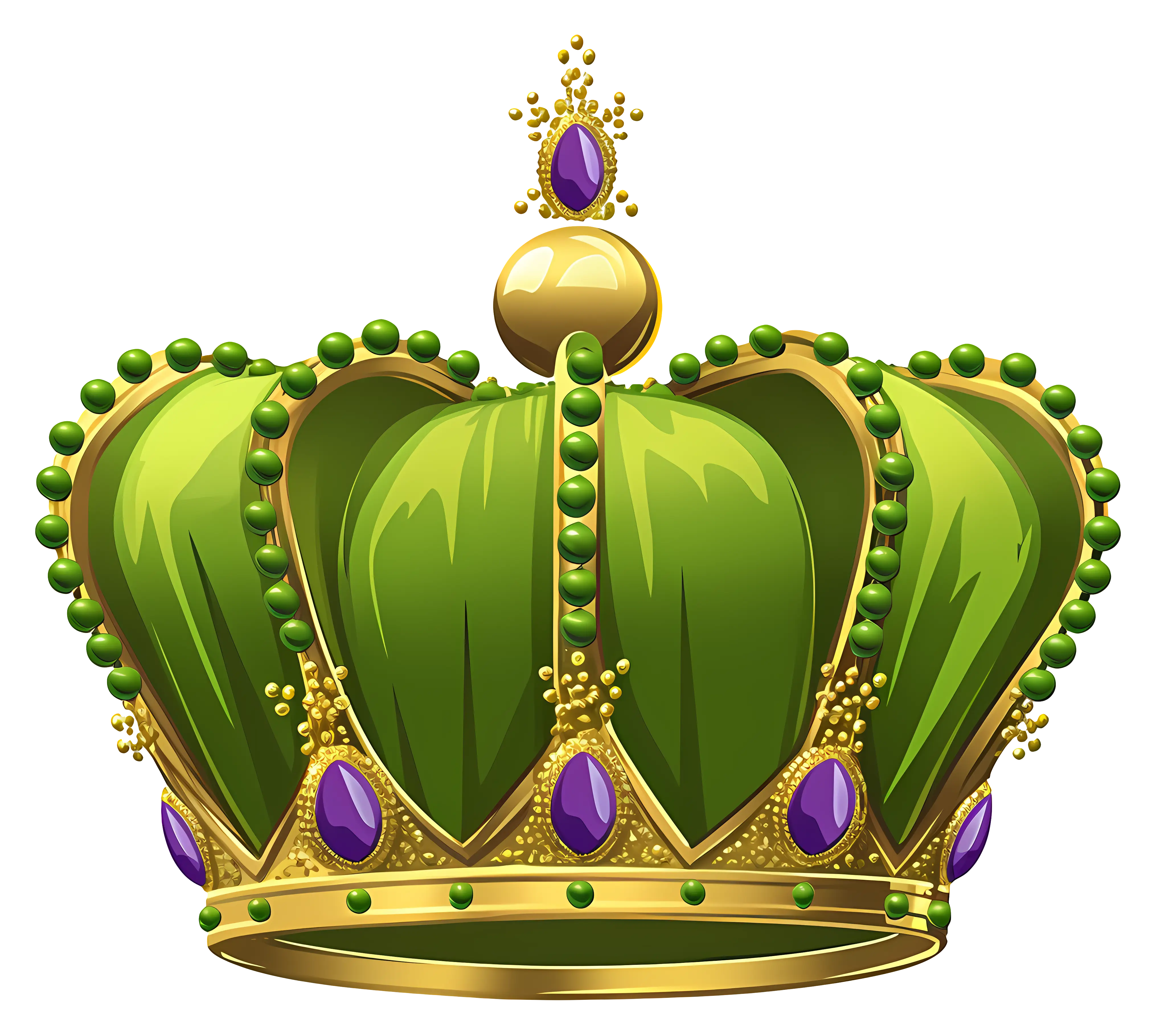 Green Jewel-Encrusted Crown