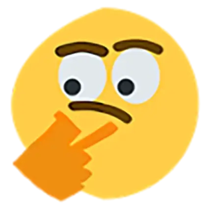 Thinking Emoji with Finger on Chin