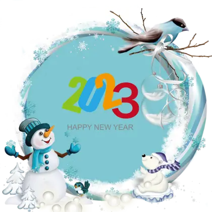 Snowman and Polar Bear for New Year 2023