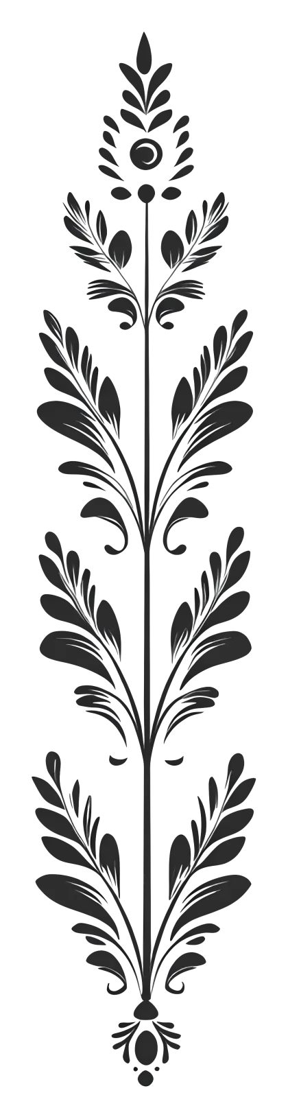 Black Floral Pattern Design