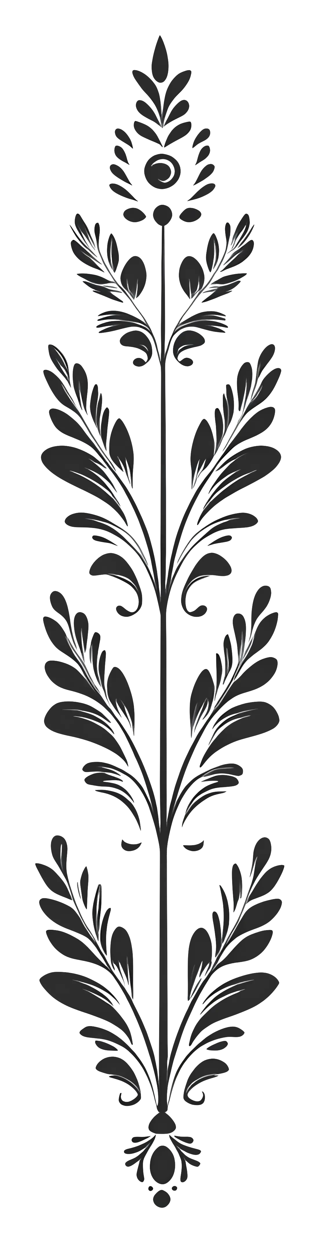 Black Floral Pattern Design