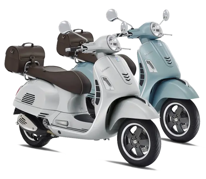 Stylish Retro Scooters in Light Colors