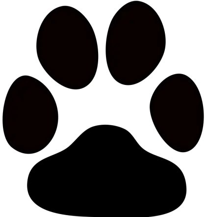 Animal Black Paw Print Logo