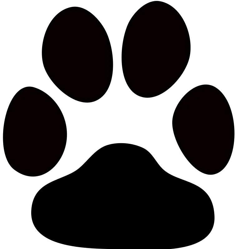 Animal Black Paw Print Logo