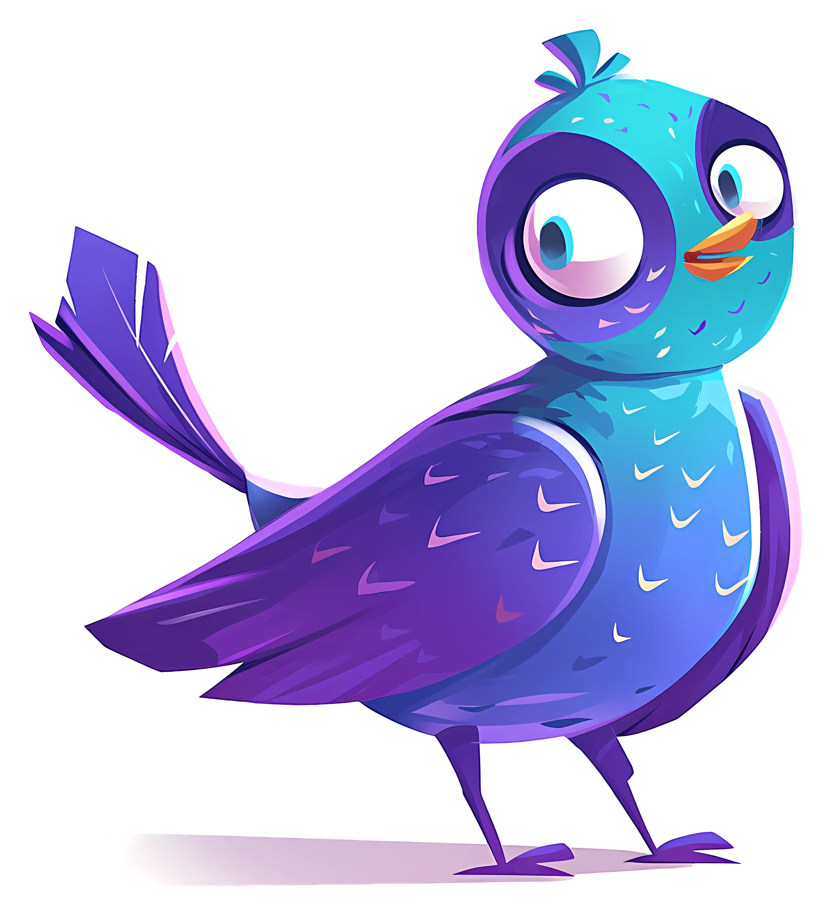 Colorful Cartoon Bird
