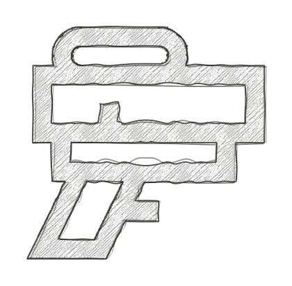 Gun Outline Sketch Drawing