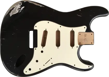 Black Electric Guitar Body for Assembly