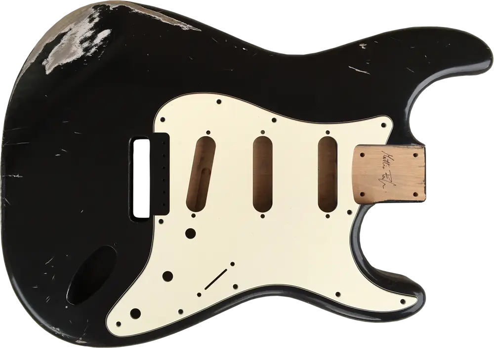Black Electric Guitar Body for Assembly