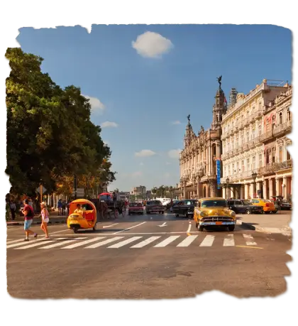 Urban City Street with Cars and Buildings