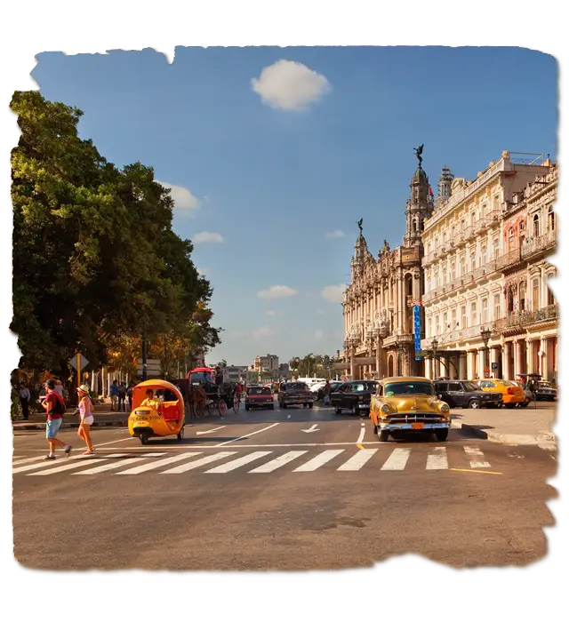Urban City Street with Cars and Buildings