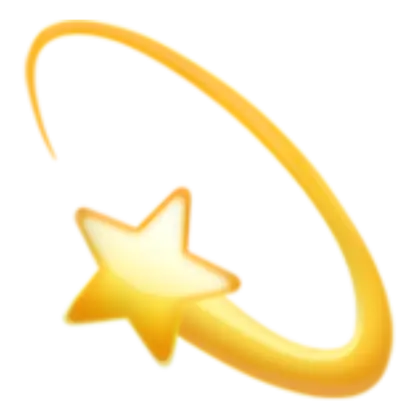 Golden Shooting Star Illustration