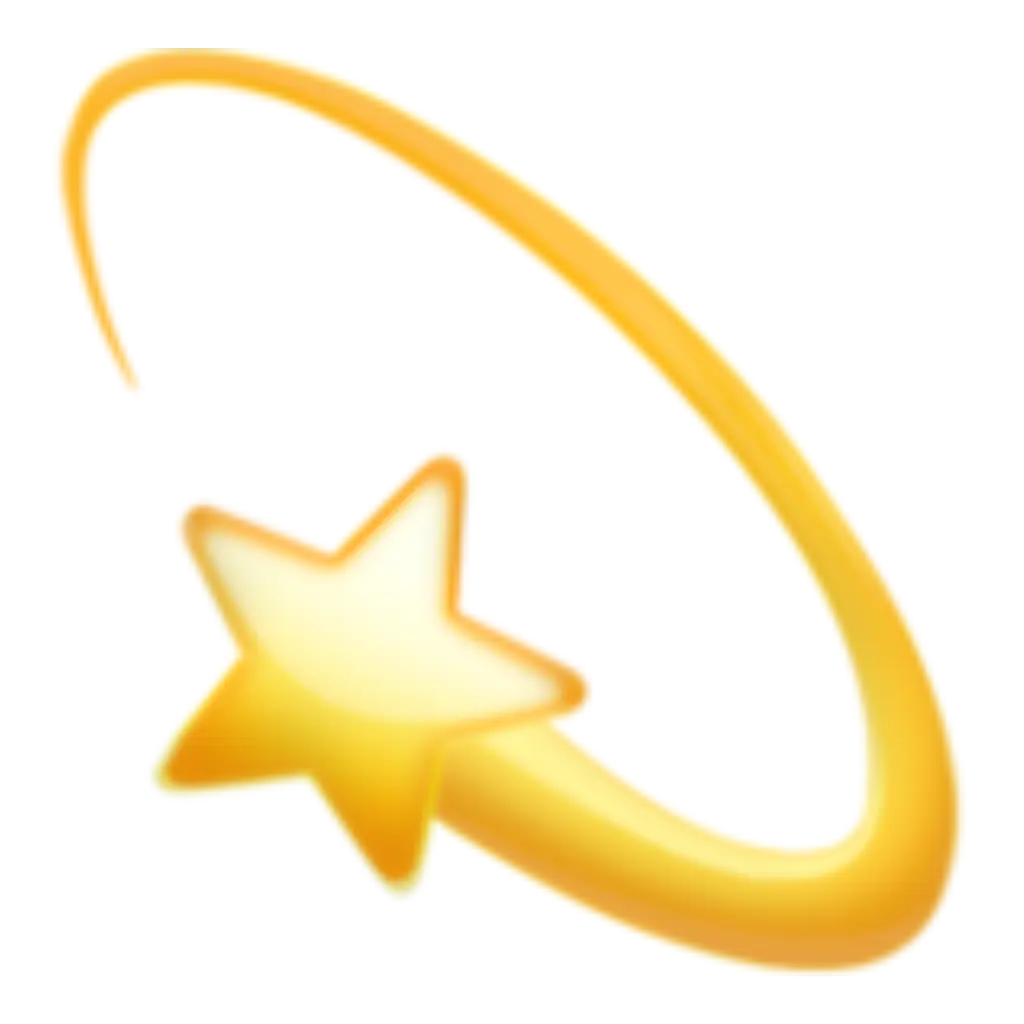 Golden Shooting Star Illustration