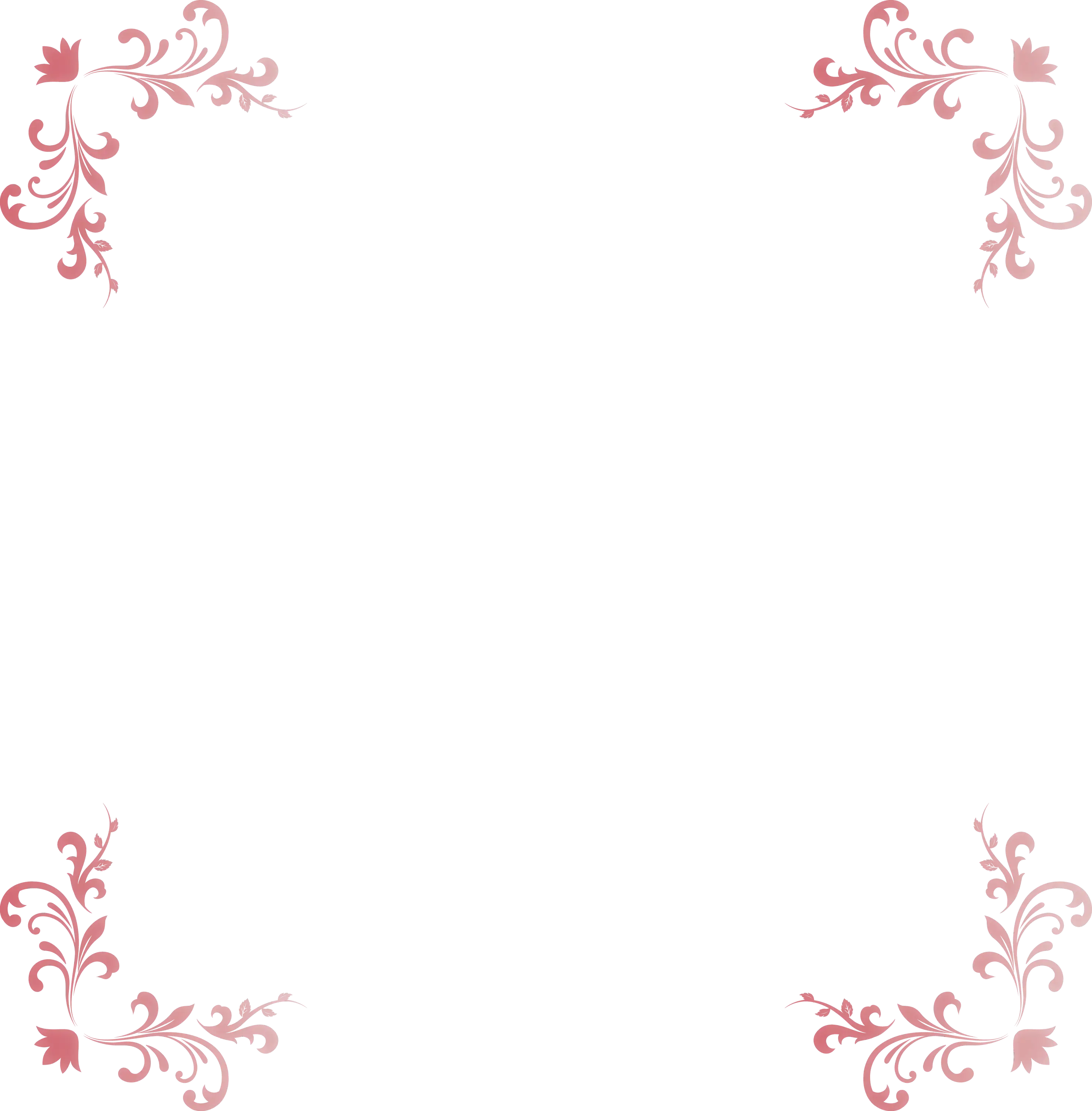 Decorative Pink Floral Frame Design