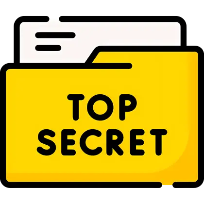 Yellow Top Secret Folder Icon