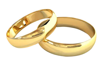 Shiny Gold Wedding Rings