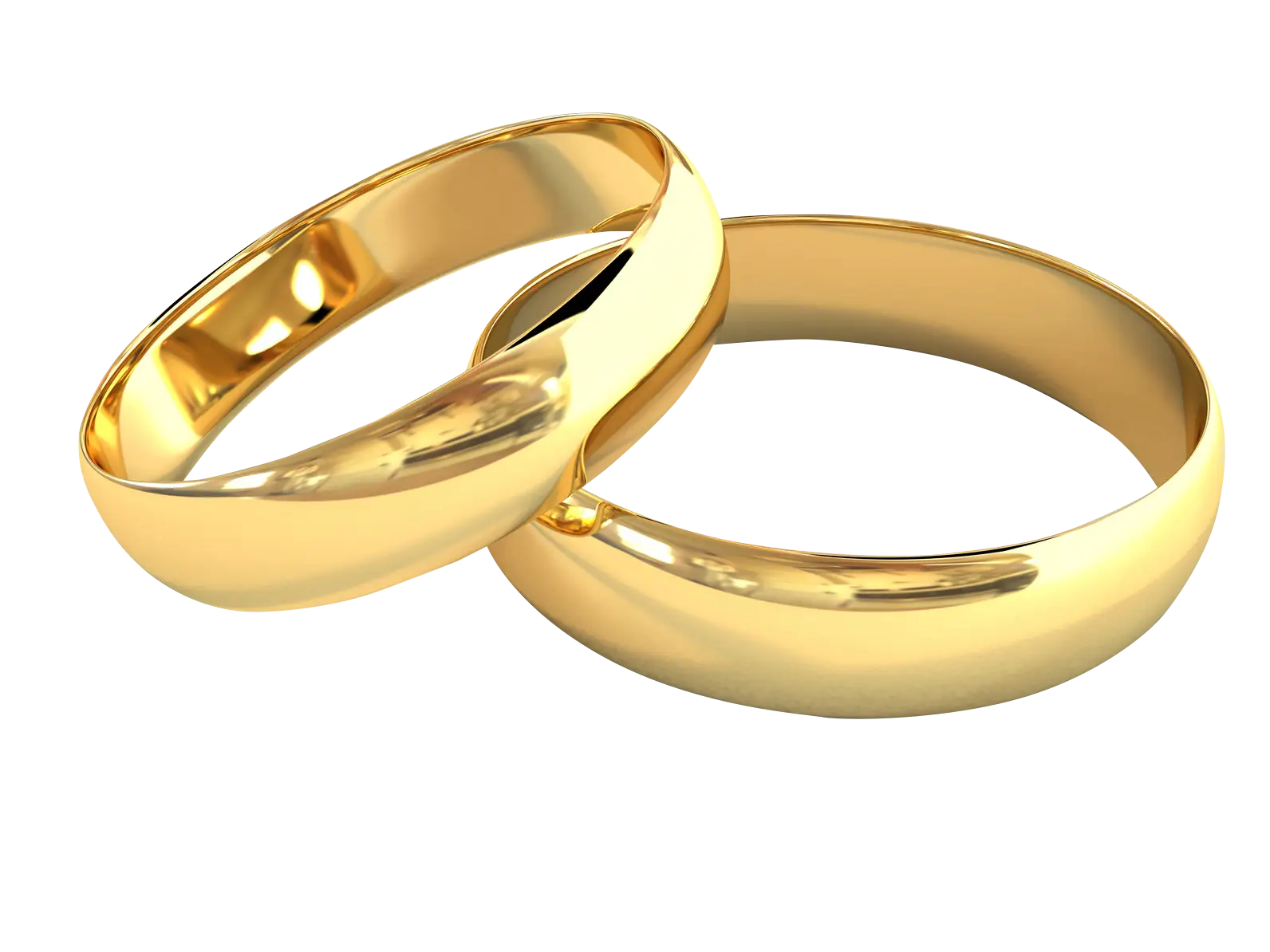 Shiny Gold Wedding Rings