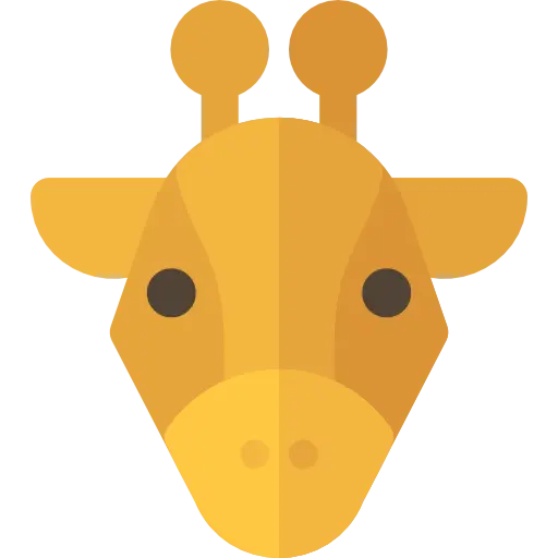 Cute Giraffe Cartoon Face Illustration