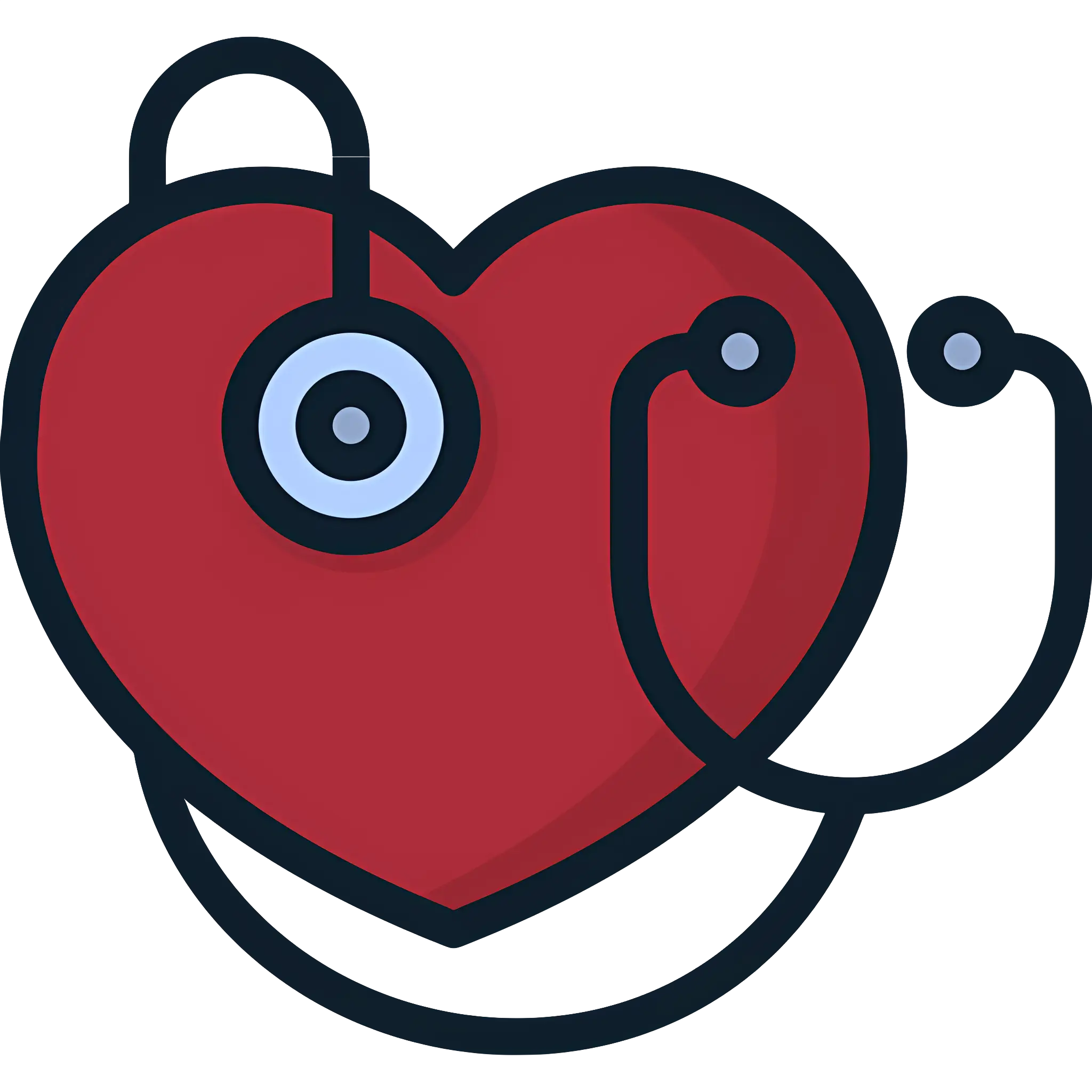 Heart with Stethoscope Illustration