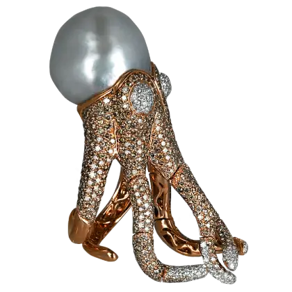 Pearl Octopus Jewelry - Luxury Statement Piece
