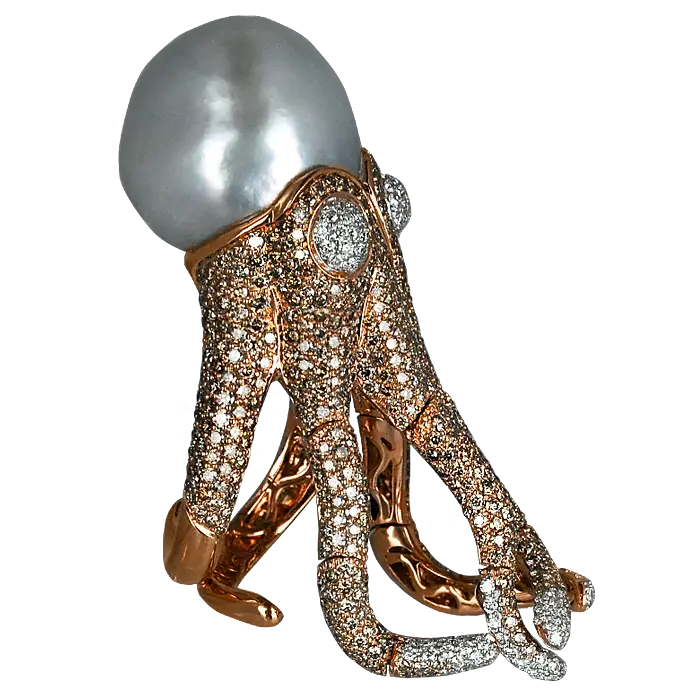 Pearl Octopus Jewelry - Luxury Statement Piece