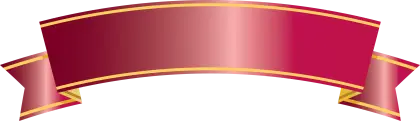 Red Decorative Banner with Ribbon Design