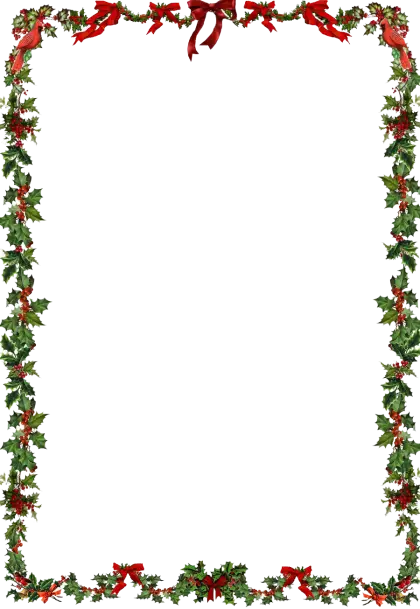 Christmas Holly Border