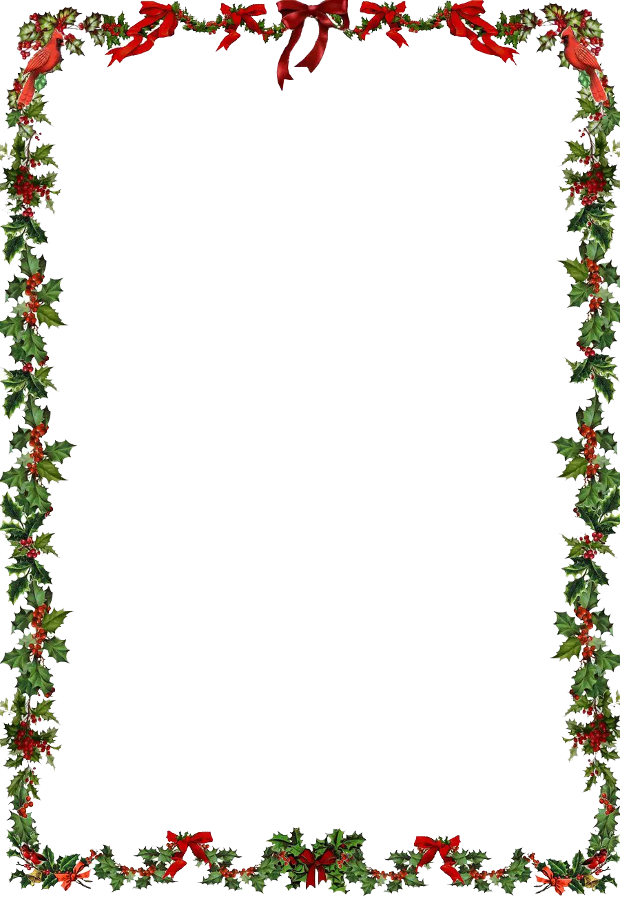 Christmas Holly Border