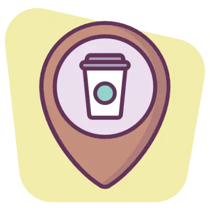 Coffee Shop Locator Icon Design