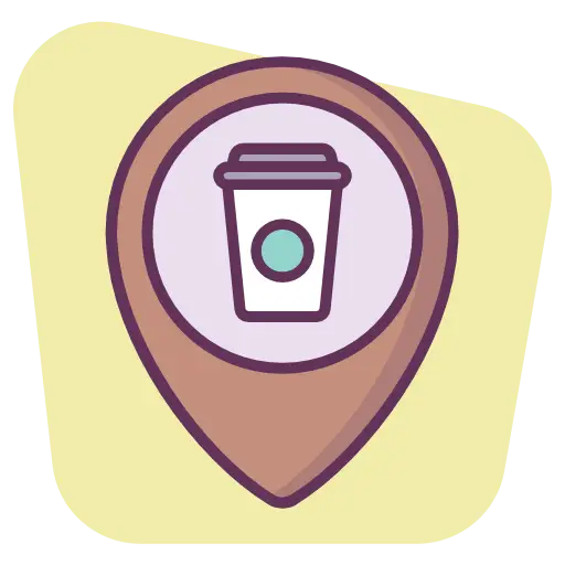 Coffee Shop Locator Icon Design
