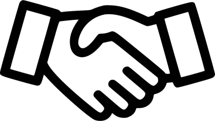 Handshake Icon Representing Cooperation