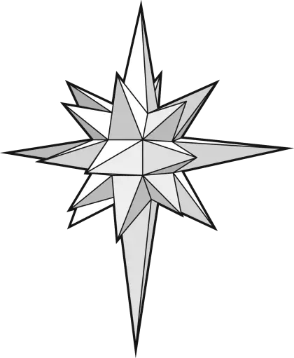 Eight-Pointed Geometric Star Design