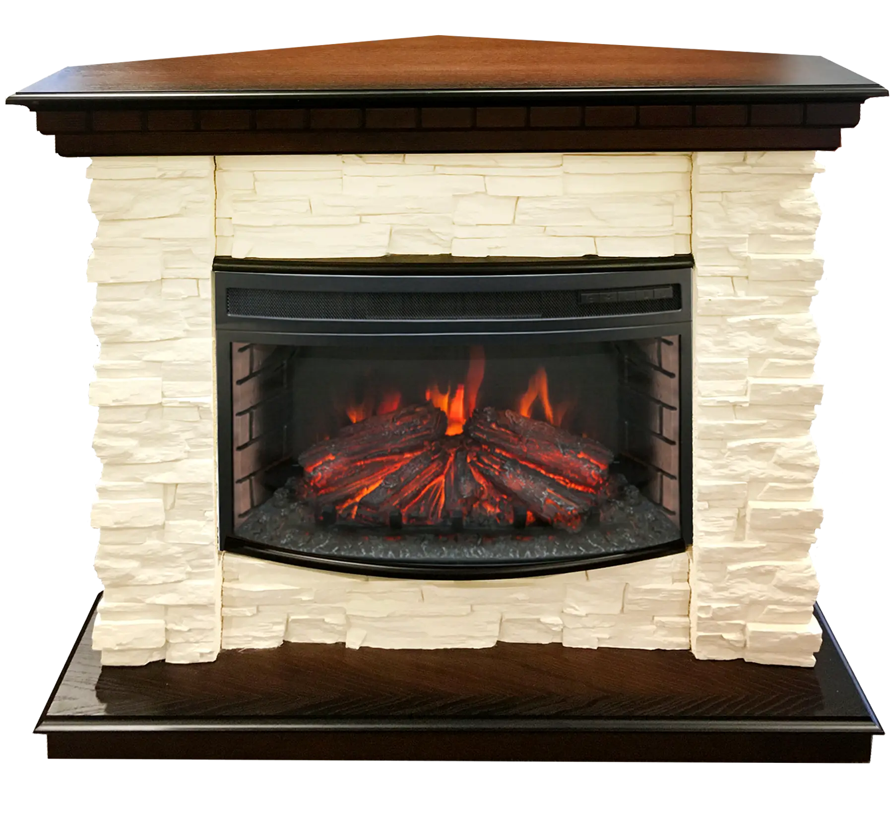 Modern Fireplace with Corner Design