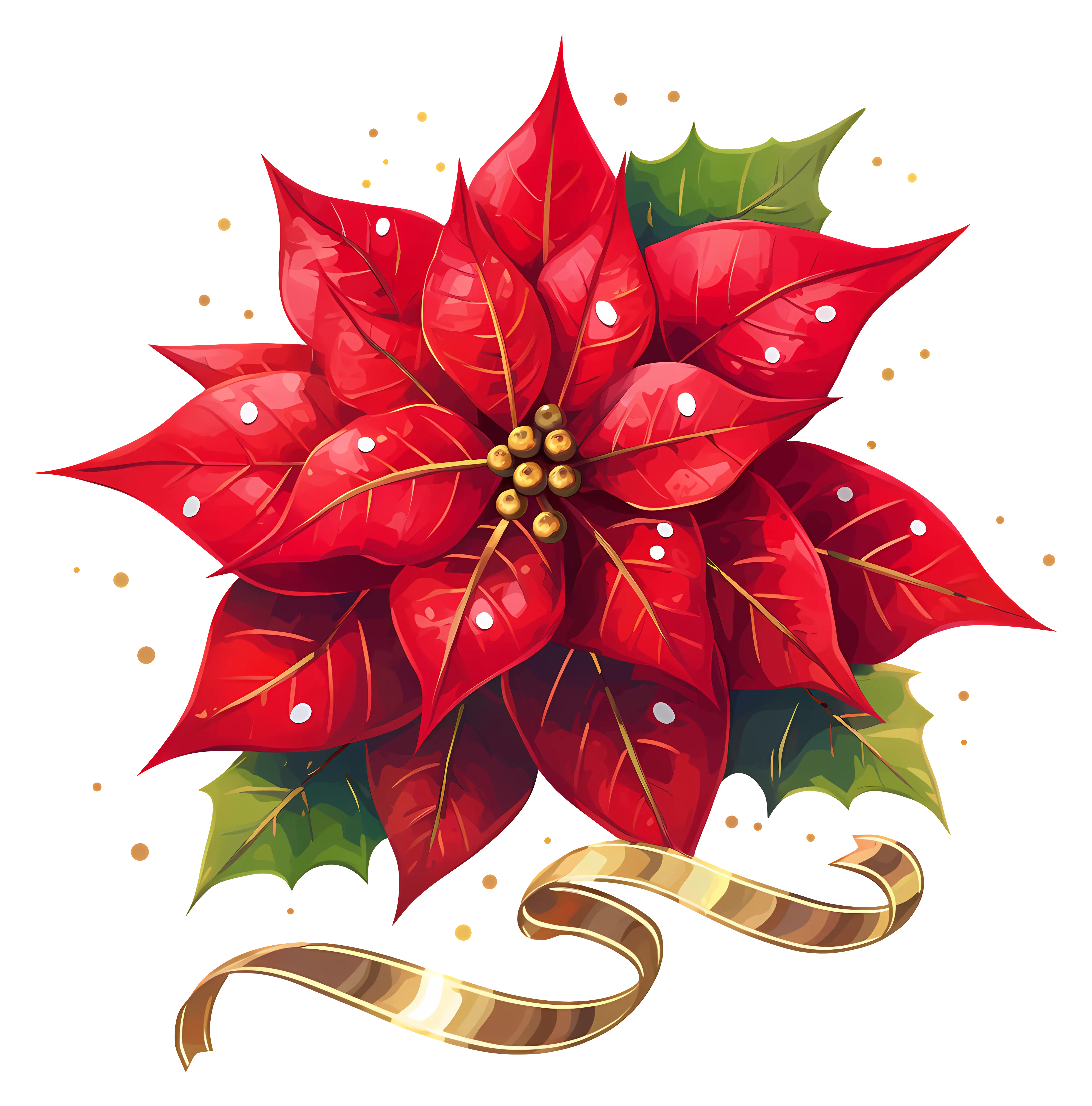 Festive Poinsettia Flower