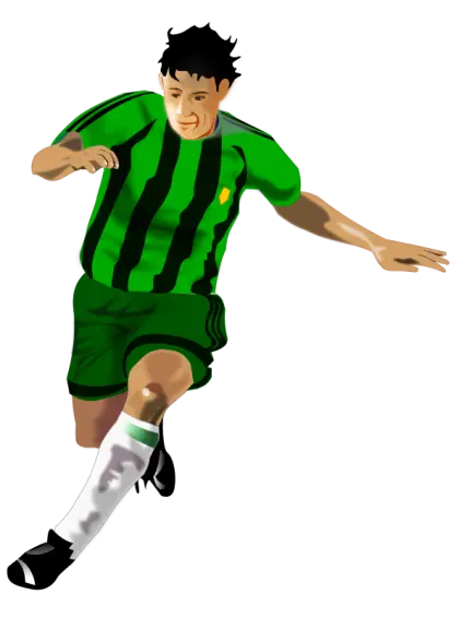 Illustration of a Soccer Player in Action