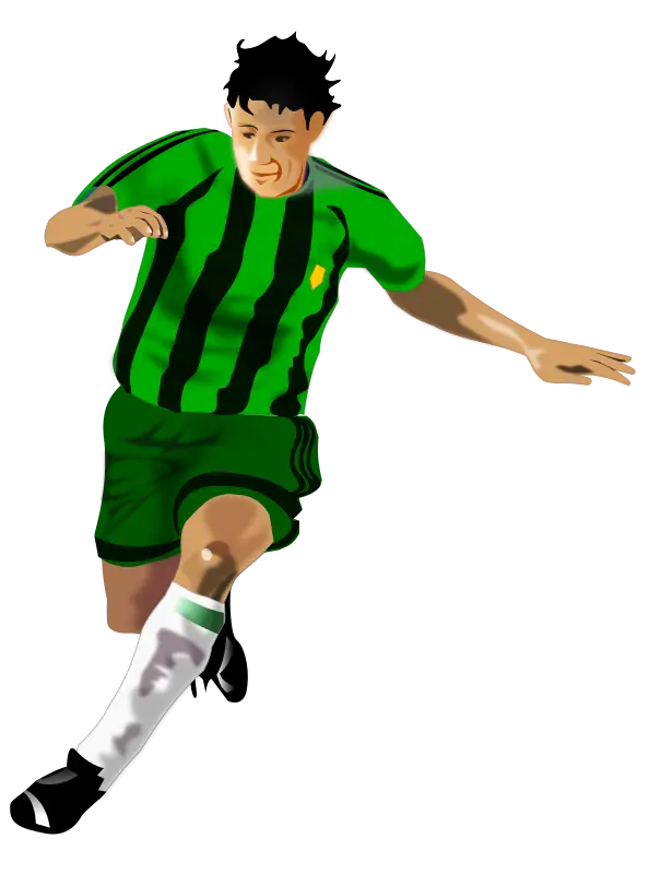 Illustration of a Soccer Player in Action