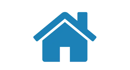 Simple Blue House Icon Design