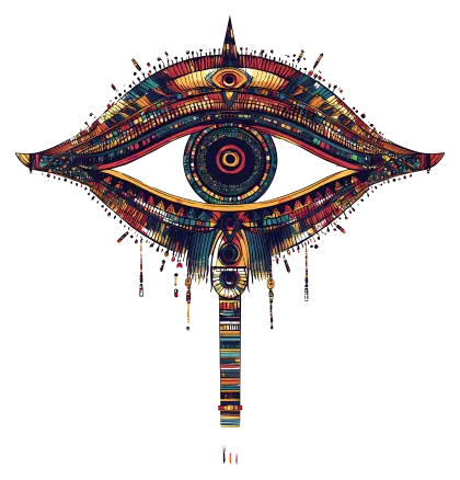 Colorful Eye of Horus Symbol