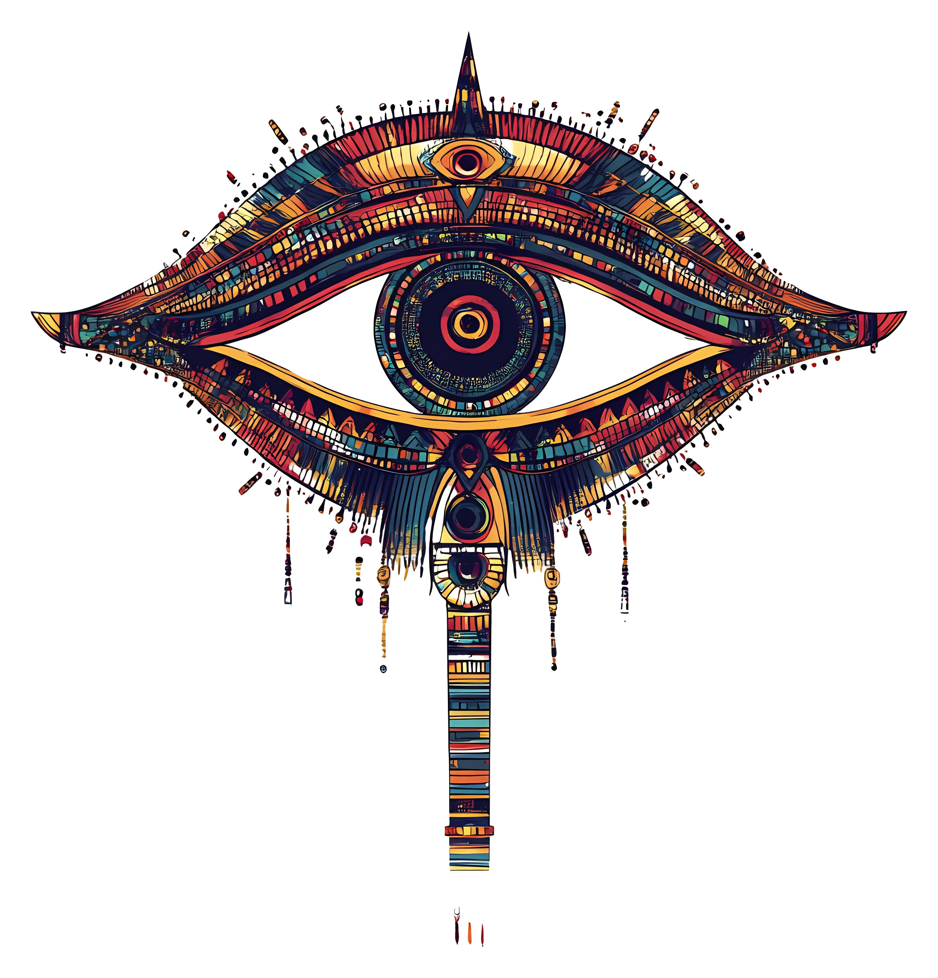Colorful Eye of Horus Symbol