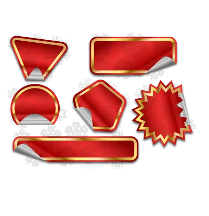 Red Promotional Labels