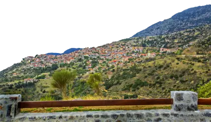 Scenic Mountain Village Landscape