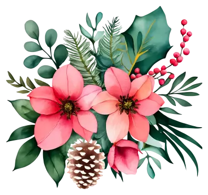 Festive Floral Arrangement with Seasonal Elements