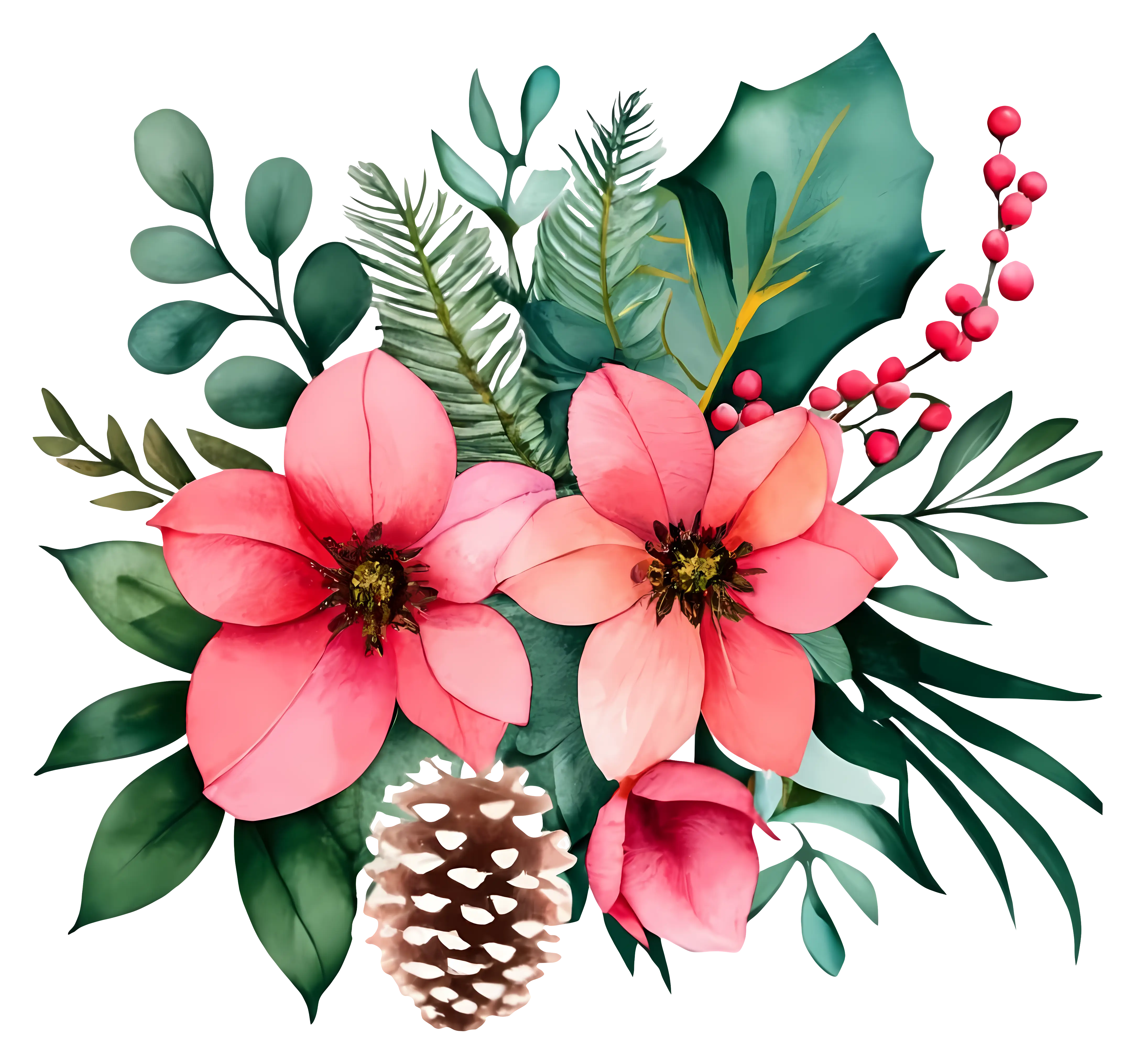 Festive Floral Arrangement with Seasonal Elements